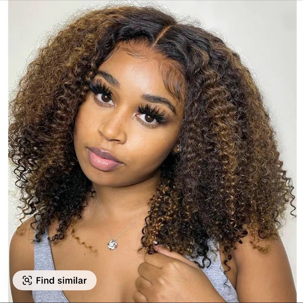 Human hair kinky curly 250 density 18 inches
